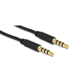 Delock cable Audio 3.5mm male/male 4-pin black 5.0m