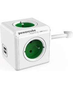 Allocacoc 2402GN/FREUPC power extension 1.5 m 4 AC outlet(s) Indoor Green, White