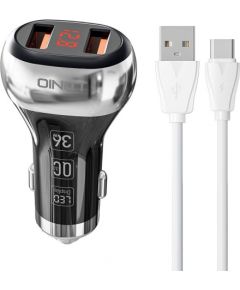 LDNIO C2 2USB Car charger + USB-C Cable