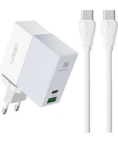 Wall charger LDNIO A2620C USB, USB-C 65W + USB-C - USB-C cable