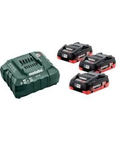 Akumulators Metabo; 18 V; 3x4,0 Ah + lādētājs ASC 55