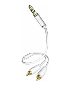 Kabelis Inakustik 3.5mm - 2x RCA 0.75m White