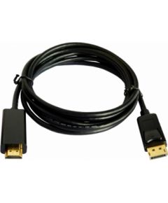 Kabelis Brackton DisplayPort Male - HDMI Male 2m Black