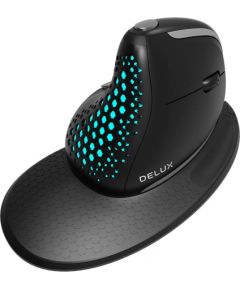 Wireless Vertical Mouse Delux M618XSU BT4.0 + 2.4Ghz 4000DPI RGB