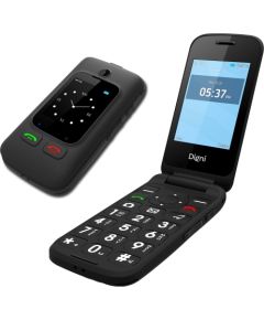 eSTAR Digni Flip Clamshell Phone 2.4''+ 1.77" Black