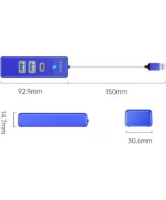 Orico BELKIN HUB USB-A 2X USB-A + USB-C, 5 GBPS BLUE