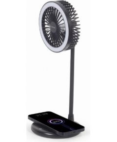 MOBILE CHARGER WRL FAN&LAMP/TA-WPC10-LEDFAN-01 GEMBIRD