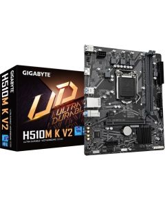 Gigabyte H510M K V2 1.0 M/B Processor family Intel, Processor socket  LGA1200, DDR4 DIMM, Memory slots 2, Supported hard disk drive interfaces 	SATA, M.2, Number of SATA connectors 2, Chipset Intel H470 Express, Micro ATX