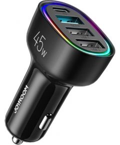 Car charger Joyroom JR-CL09, 4-port, 1x USB-C PD, 1x QC3.0 USB, 2x USB (black)