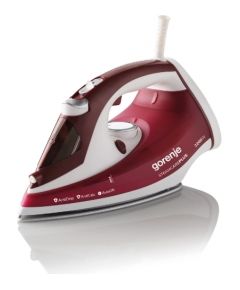 Gorenje Steam Iron SIH2200RBC Steam Iron, 2200 W, Water tank capacity 280 ml, Continuous steam 30 g/min, Red/White, Auto power off