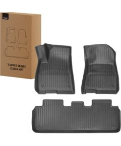 3-Piece Floor Mat for Tesla Baseus T-Space Series (Black)