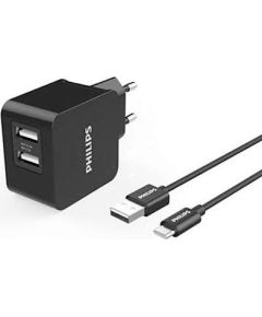 Tīkla lādētājs Philips DLP2307 2x USB-A 3 A (28689)