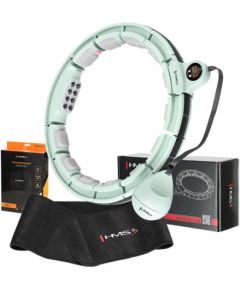 Komplekts HULA HOOP MAGNETIC GREEN HHM13 WITH WEIGHT + COUNTER HMS + WAIST SUPPORT BR163 BLACK