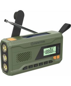 Portable alarm FM radio with solar panel Manta RDI401G