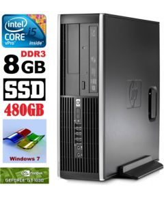 HP 8100 Elite SFF i5-650 8GB 480SSD GT1030 2GB DVD WIN7Pro