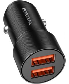 OEM Borofone Car charger BZ19 Wisdom - 2xUSB - 12W black