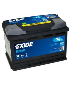 Exide Excell EB741 12V 74Ah 680A 278x175x190 EB741 +/