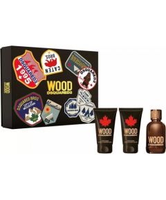 Dsquared2 Zestaw Dsquared2 Wood Pour Homme woda toaletowa 50ml + żel pod prysznic 50ml + balsam po goleniu 50ml