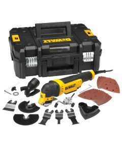 Dewalt DWE315KT-QS Multifunkcionāls zāģis ar vadu, 300W, 0-22000 apgr./min