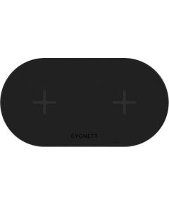 Dual wireless charger Cygnett 20W (black)