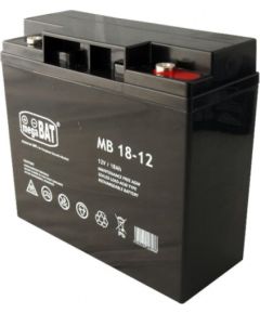 MPL megaBAT MB 18-12 UPS battery Lead-acid accumulator VRLA AGM Maintenance-free 12 V 18 Ah Black