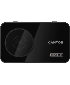 Canyon DVR25GPS, 3.0'' IPS (640x360), touch screen, WQHD 2.5K 2560x1440@60fps, NTK96670, 5 MP CMOS Sony Starvis IMX335 image sensor, 5 MP camera, 140° Viewing Angle, Wi-Fi, GPS, Video camera database, USB Type-C, Supercapacitor