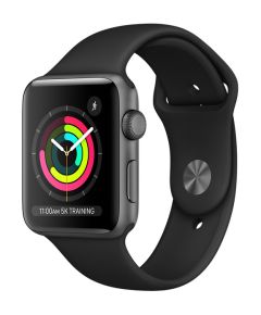 Apple Watch Series 3 42mm Aluminium GPS - Space Gray (Atjaunināts, stāvoklis labi)