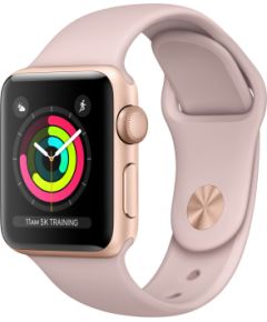 Apple Watch Series 3 38mm Aluminium GPS - Gold (Atjaunināts, stāvoklis Ļoti labi)