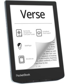 E-Reader POCKETBOOK Verse 6" 1024x758 1xUSB-C Micro SD Wireless LAN Blue PB629-2-WW