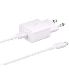 SAMSUNG fast charger USB-C 25W with data cable white