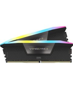 Corsair 32GB DDR5-6000 Kit, Memory (Black, CMH32GX5M2D6000Z36K, Vengeance RGB, XMP, EXPO)