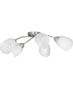 Activejet Classic chandelier pendant ceiling lamp BENITA nickel 5xE27 for living room