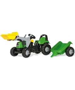 Rolly Toys pedāļu traktors ar piekabi un lāpstu, zaļš