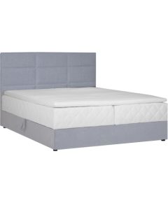 Continental bed LEVI 180x200cm, with mattress, grey