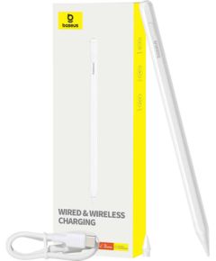 Active stylus Baseus Smooth Writing Series with wireless and cabled charging (White)