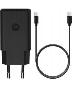 Motorola Charger TurboPower 30W USB-C w/ 1m C-C cable, Black