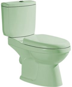 WC pods Gotland Irida ar horizonālo izvādu, 3/6l, ar  PP Soft Close vāku, ūdens padeve no apakšas, gaiši zaļš