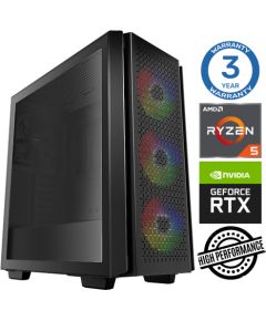 INTOP Ryzen 5 3600 32GB 240SSD M.2 NVME+2TB RTX4060Ti 8GB no-OS