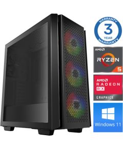 INTOP Ryzen 5 5600X 32GB 1TB SSD M.2 NVME RX580 8GB WIN11Pro