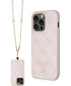 Guess Crossbody 4G Metal Logo Back Case Aizsargapvalks Priekš Apple iPhone 15 Pro Max