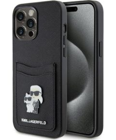 Karl Lagerfeld Saffiano Cardslot KC Metal Pin Back Case Защитный Чехол для Apple iPhone 15 Pro Max