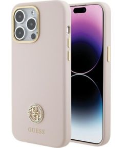 Guess Silicone Logo Strass 4G Back Case Защитный Чехол для Apple iPhone 15 Pro Max