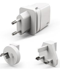 Silicon Power travel adapter USB/USB-C QM16 20W, white