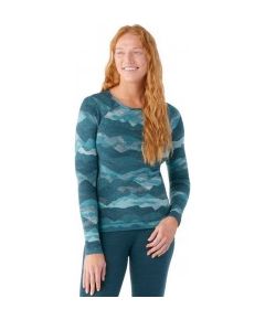 Smartwool Termo krekls SW WS Classic Thermal Merino Base Layer Crew XS Twilight Blue Mountain Scape