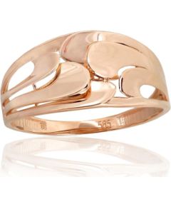 Золотое кольцо #1101120(Au-R), Красное Золото 585°, Размер: 17, 2.2 гр.