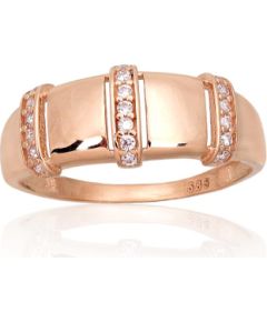 Золотое кольцо #1101089(Au-R)_CZ, Красное Золото 585°, Цирконы, Размер: 18.5, 2.46 гр.