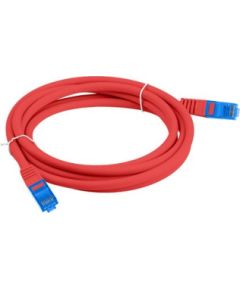 LANBERG PATCHCORD S/FTP CAT.6A 0.5M RED LSZH