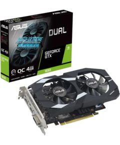 Graphics Card ASUS NVIDIA GeForce GTX 1650 4 GB GDDR6 128 bit PCIE 3.0 16x Dual Slot Fansink 1xDVI-D 1xHDMI 1xDisplayPort DUAL-GTX1650-O4GD6-P-EVO