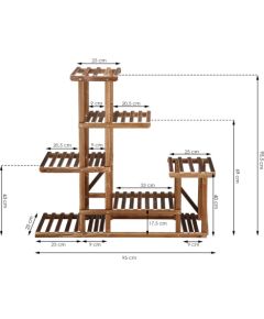 Springos GA0176 ДЕРЕВЯННАЯ ЦВЕТОЧНАЯ КОРОБКА 100x95x25 СМ