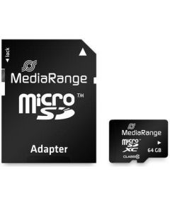 Media Tech MEMORY MICRO SDXC 64GB C10/W/ADAPTER MR955 MEDIARANGE